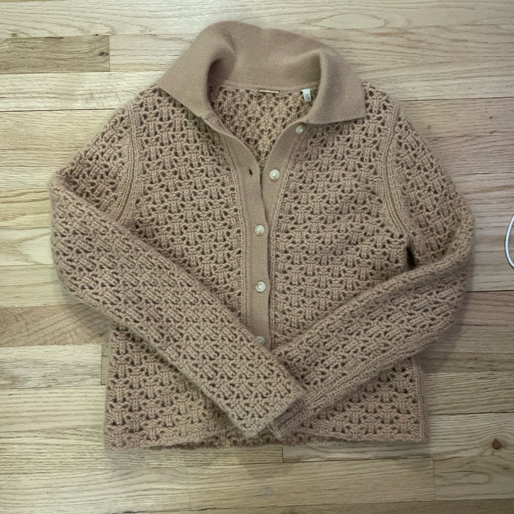 Elie Tahari Camel Knit Cardigan